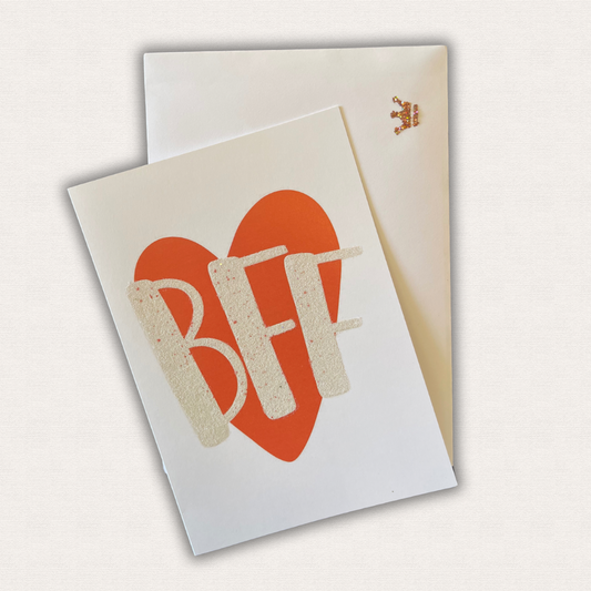 A Handmade A5 ‘BFF’ Glitter Card